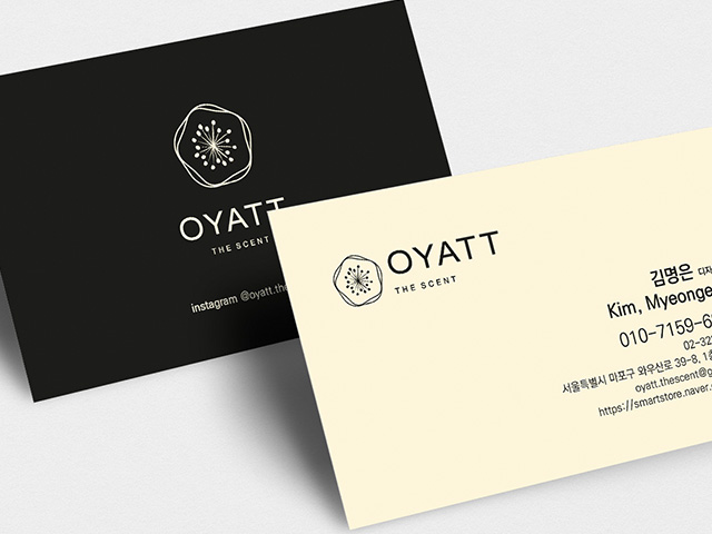 OYATT 명함 디자인